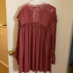 ASOS Size 18 Pink Flowy Boho Dress